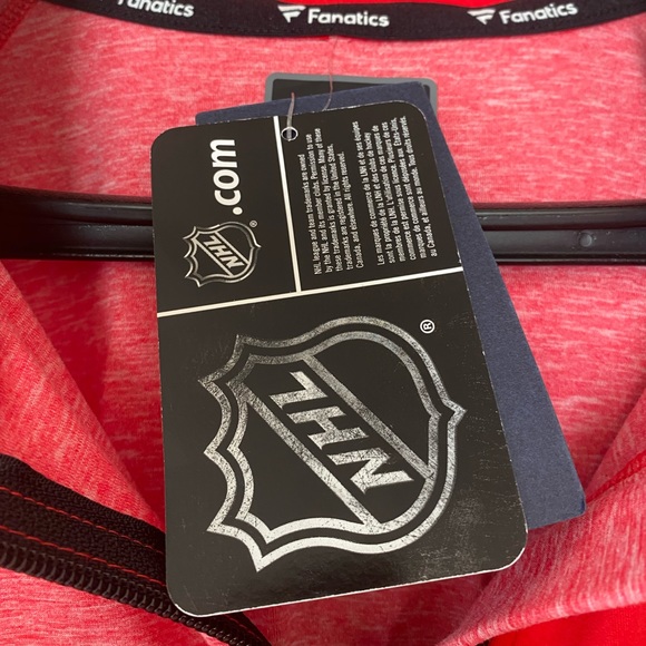 Calgary Flames Fanatics Branded Heather Red
 Quarter-Zip Pullover Jacket… - Picture 9 of 14